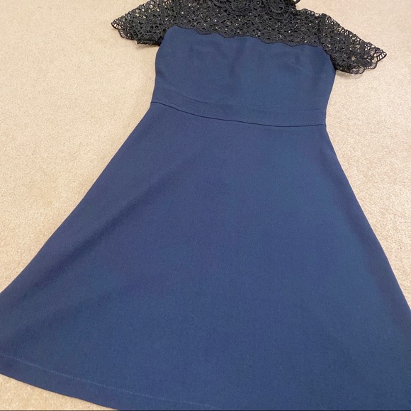 NWT Few Moda CAARA Black Navy Lace Dress - Picture 5 of 5